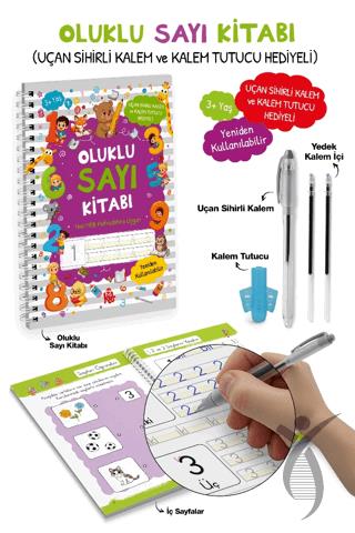 Oluklu Sayı Kitabı (Uçan Sihirli Kalem ve Kalem Tutucu Hediyeli)