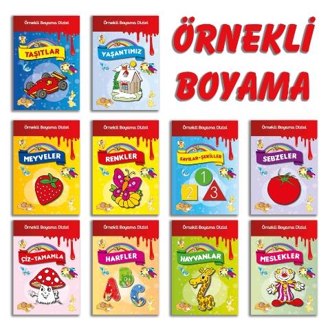 Örnekli Boyama Dizisi Seti 10 Kitap Set