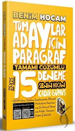 Tüm Adaylar için Paragraf Tamamı Çözümlü 15 Deneme