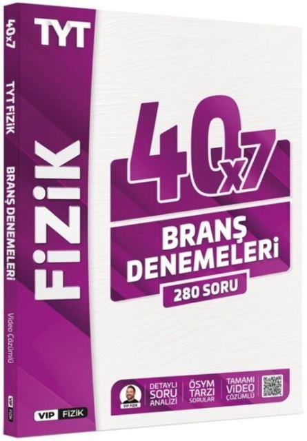 TYT Fizik Tamamı Video Çözümlü 40 x 7 Branş Denemeleri