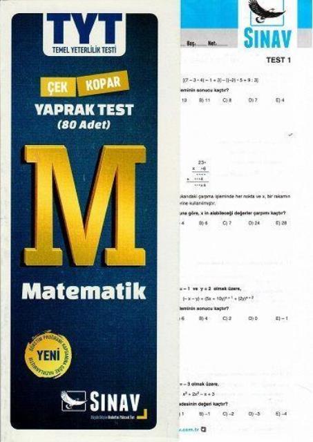 TYT Matematik Çek Kopar Yaprak Test