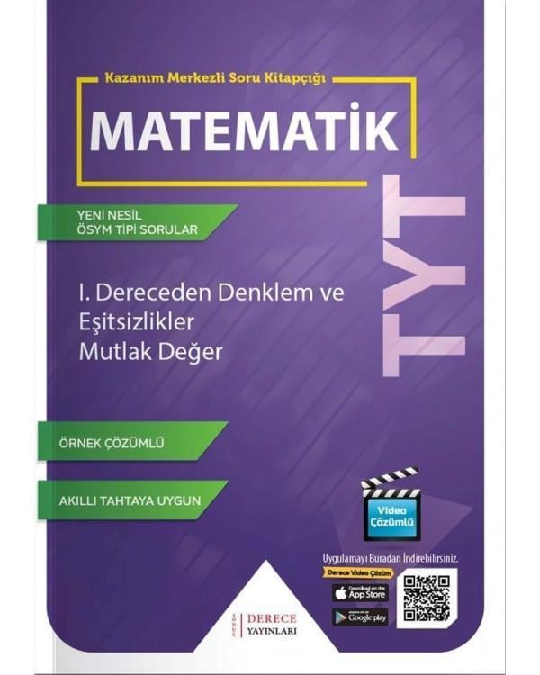 TYT Matematik I. Dereceden Denklem ve Eşitsizlikler Mutlak Değer