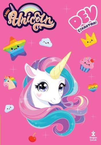 Unicorn - Dev Çıkartmalı Boyama Kitabı 