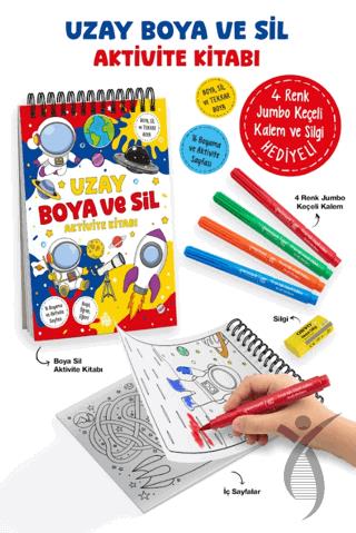 Uzay – Boya ve Sil Aktivite Kitabı / 3 Yaş +