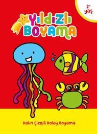 Yıldızlı Boyama Kalın Çizgili Kolay Boyama 2+ Yaş (Kırmızı)