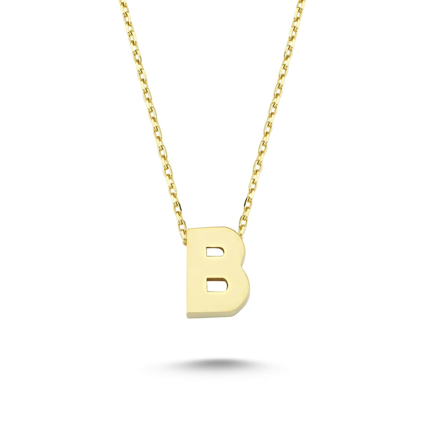 Altın B Harfi Kolye