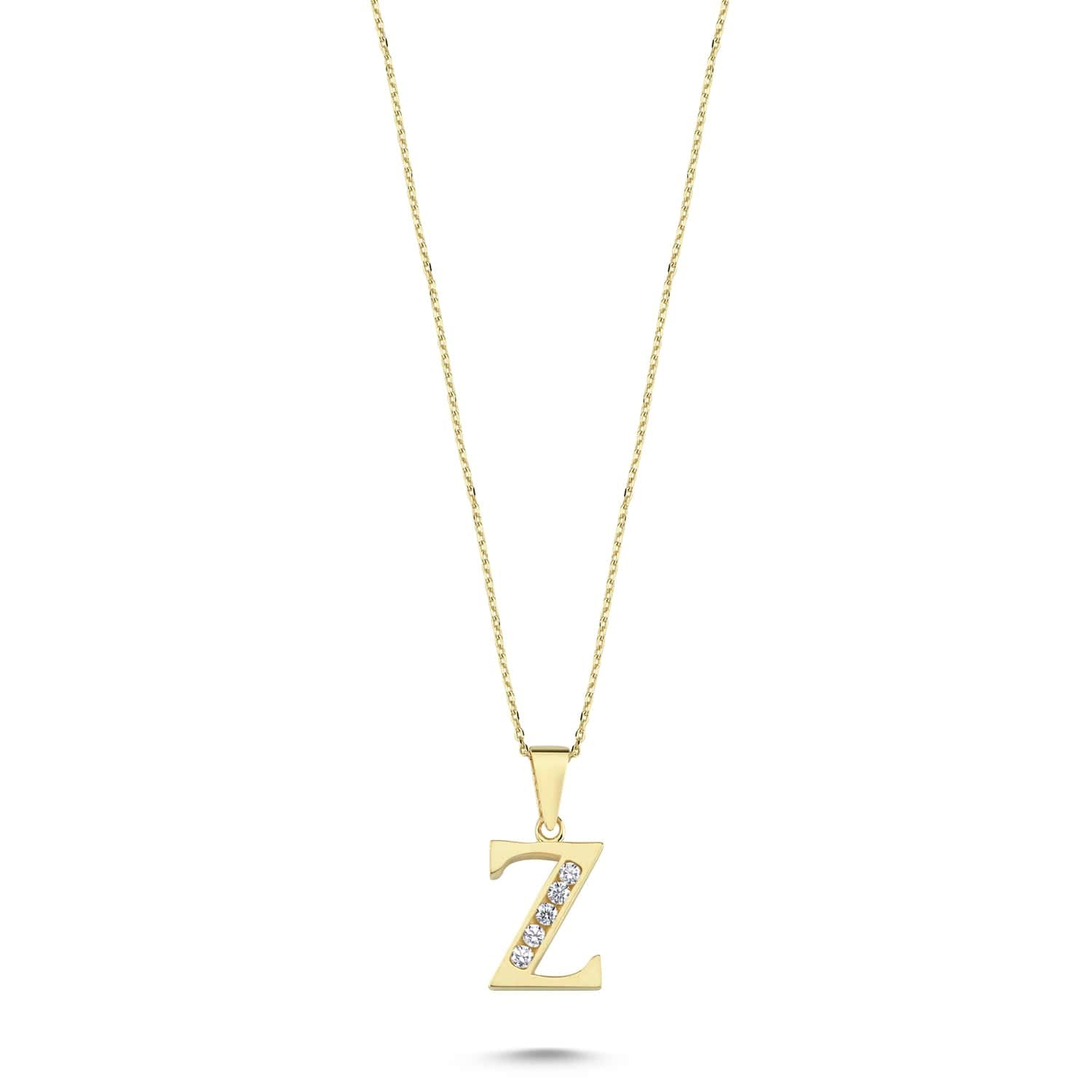 Altın Z Harfi Kolye