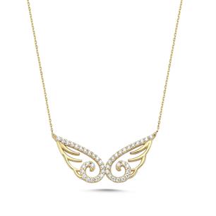 Altın Melek Kanadı Kolye