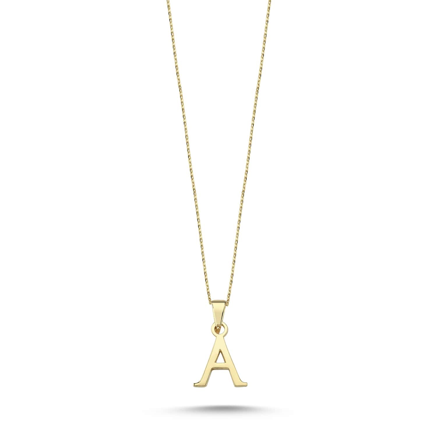 Altın A Harfi Kolye
