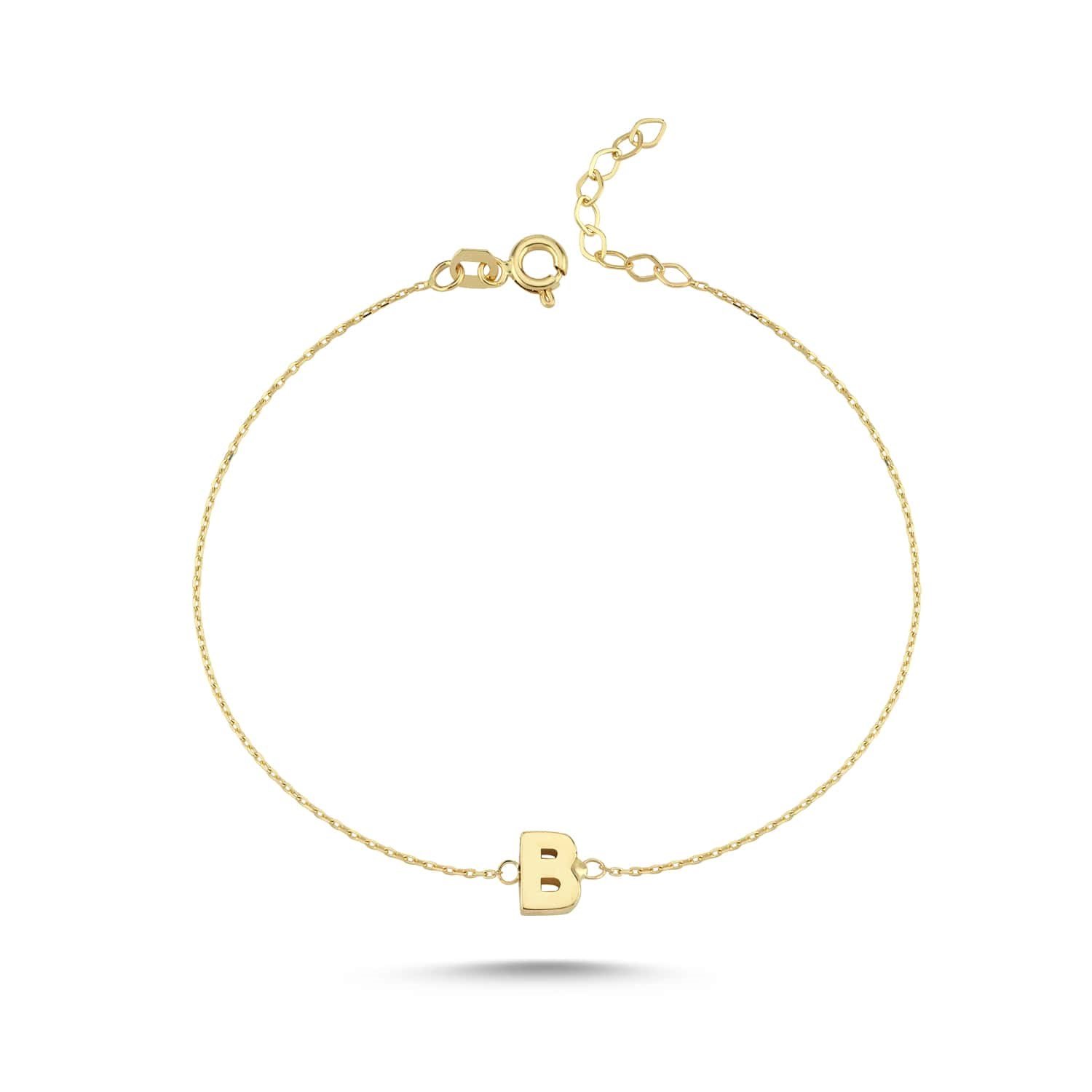 Altın B Harfi Bileklik