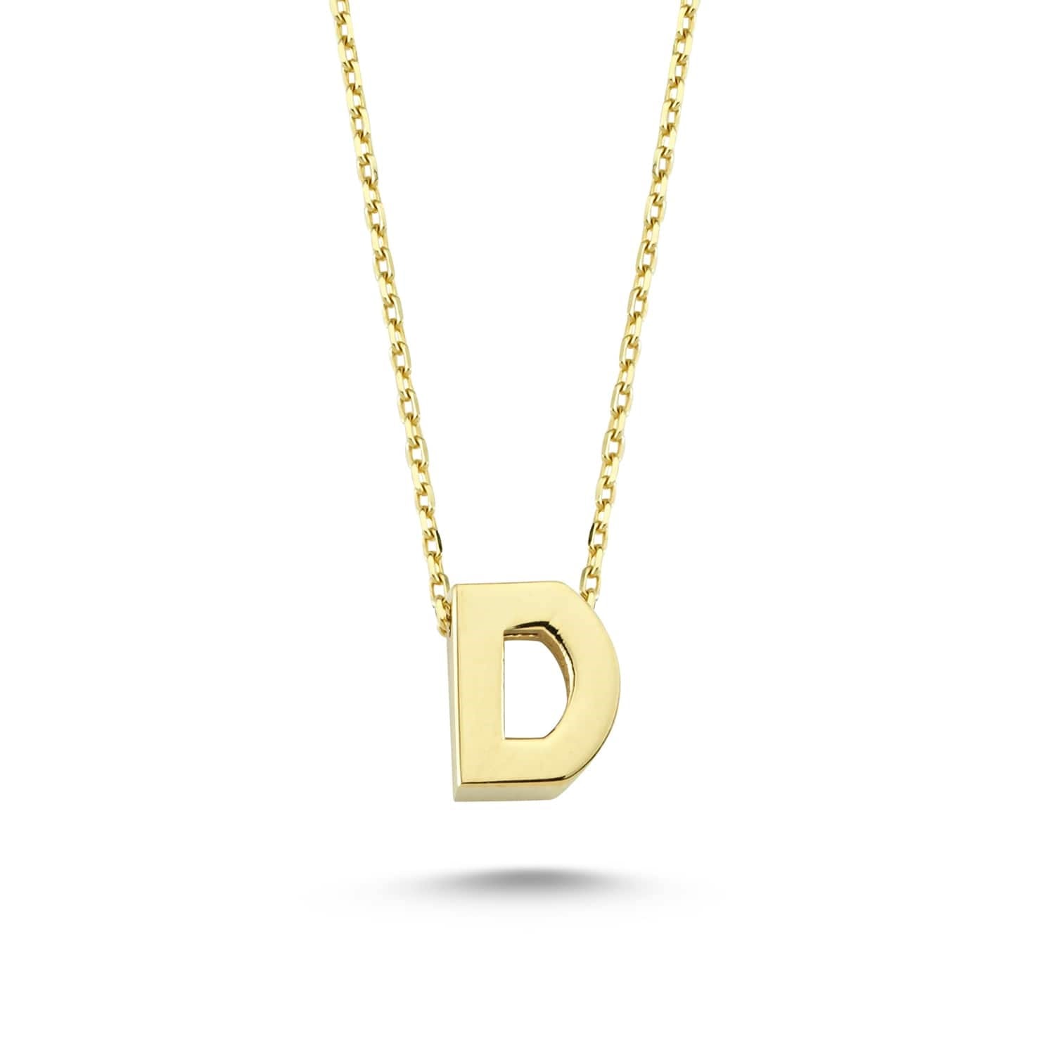 Altın D Harfi Kolye