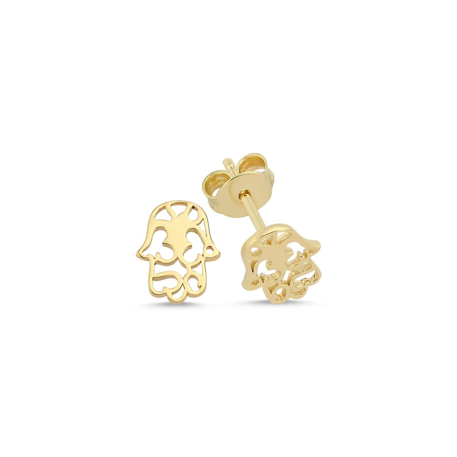 Altın Fatima Eli Küpe