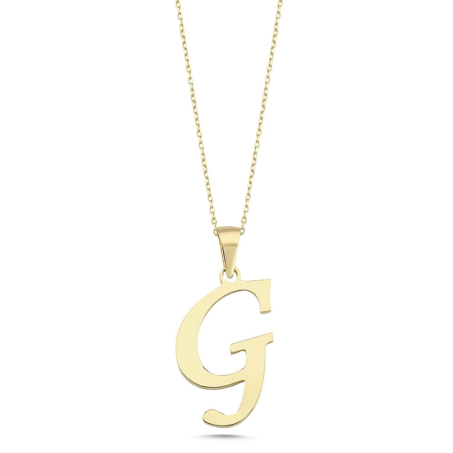 Altın G Harfi Kolye