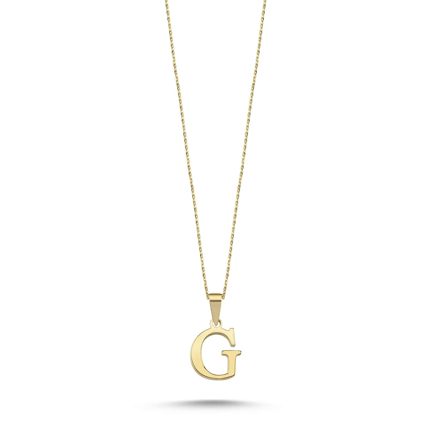 Altın G Harfi Kolye