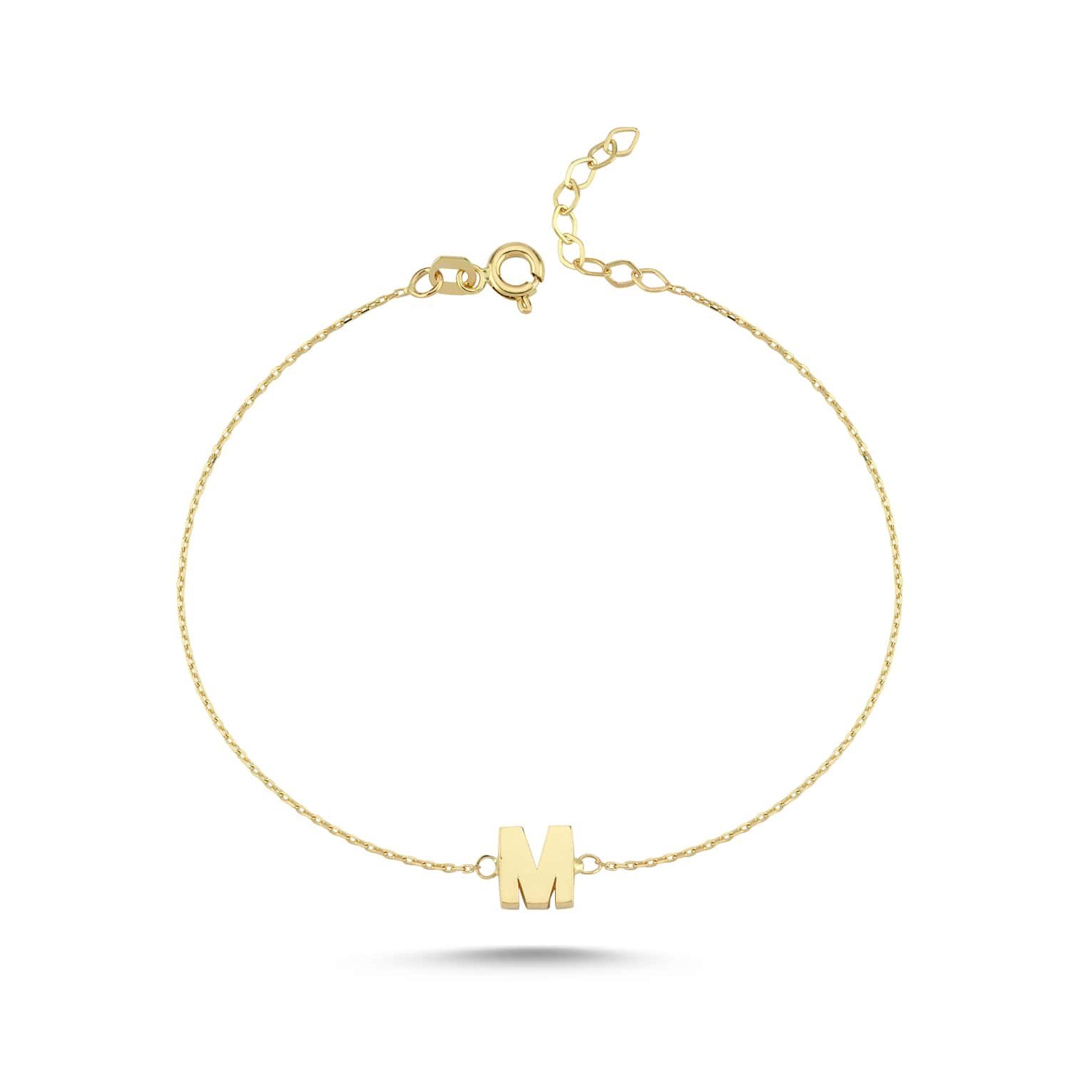 Altın M Harfi Bileklik