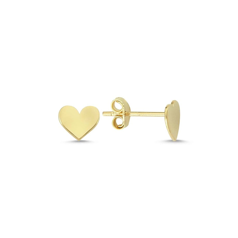 Altın Mini Kalp Küpe