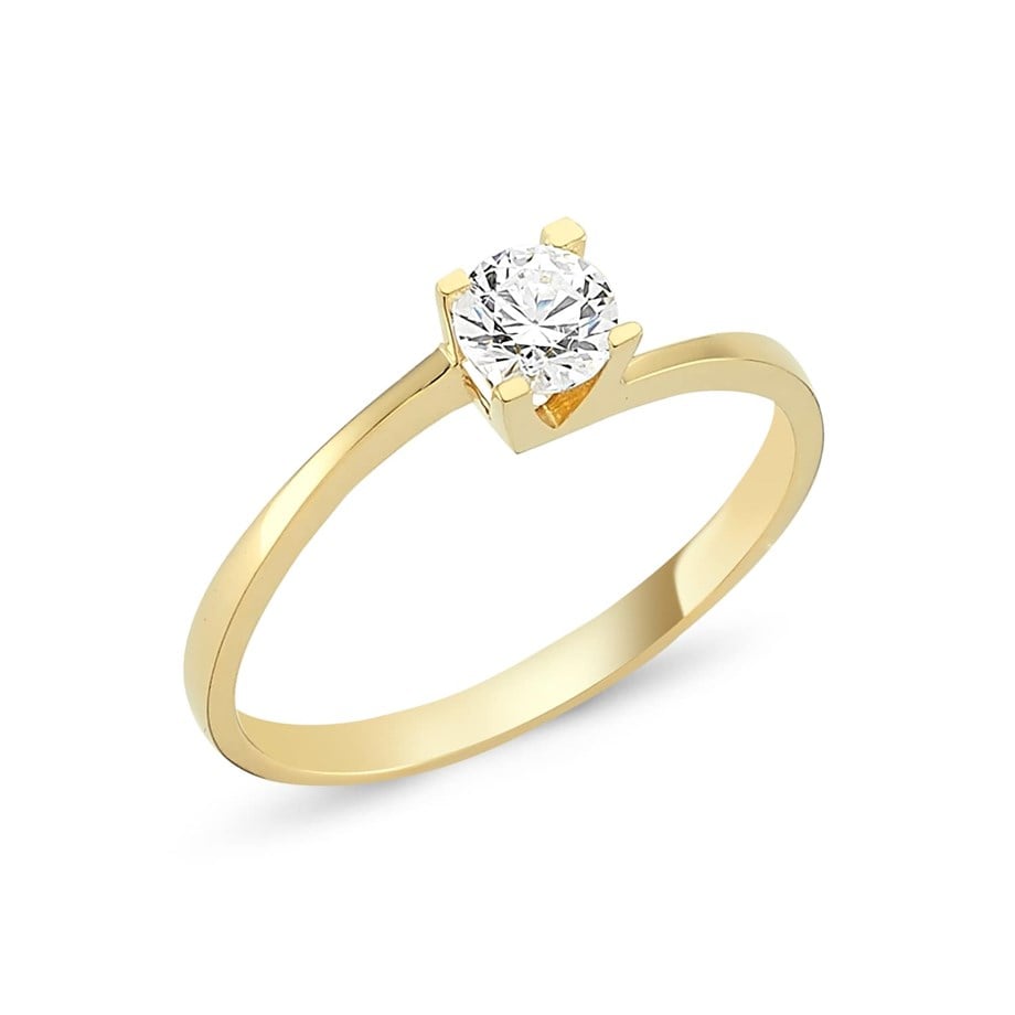 Altın Tek Taş Yüzük