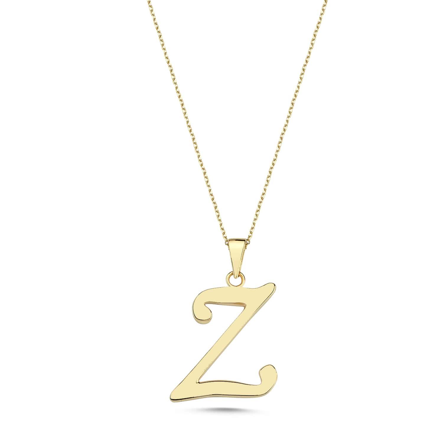 Altın Z Harfi Kolye