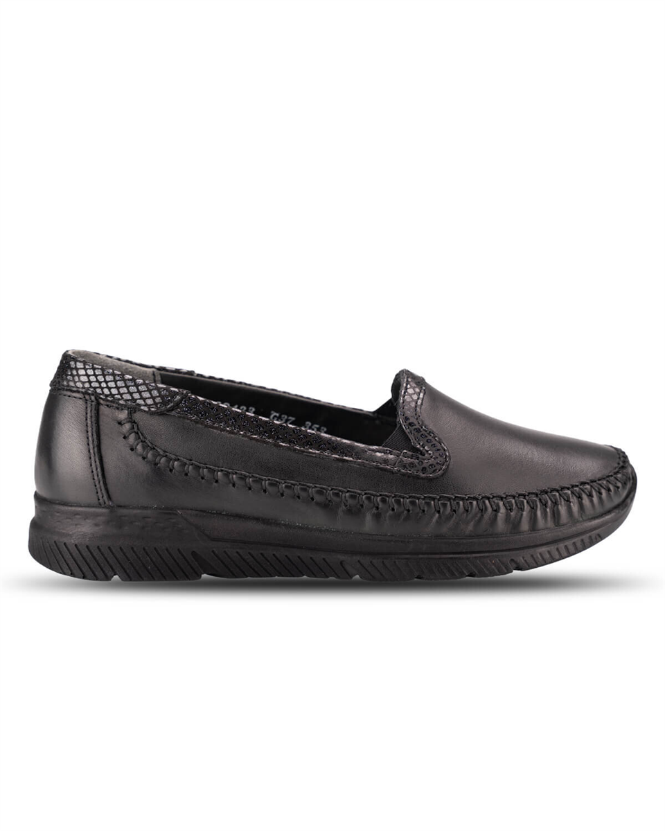 Forelli LADEN-G Kadın Siyah (36-41) Deri Comfort Ayakkabı