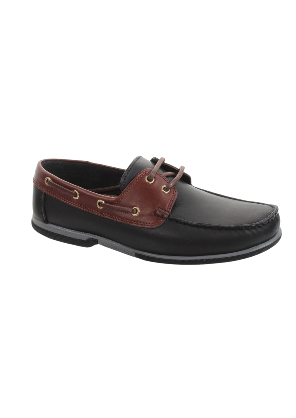 Riverland Y-03 Erkek Siyah-Kahve Hakiki Deri Casual Ayakkabı 