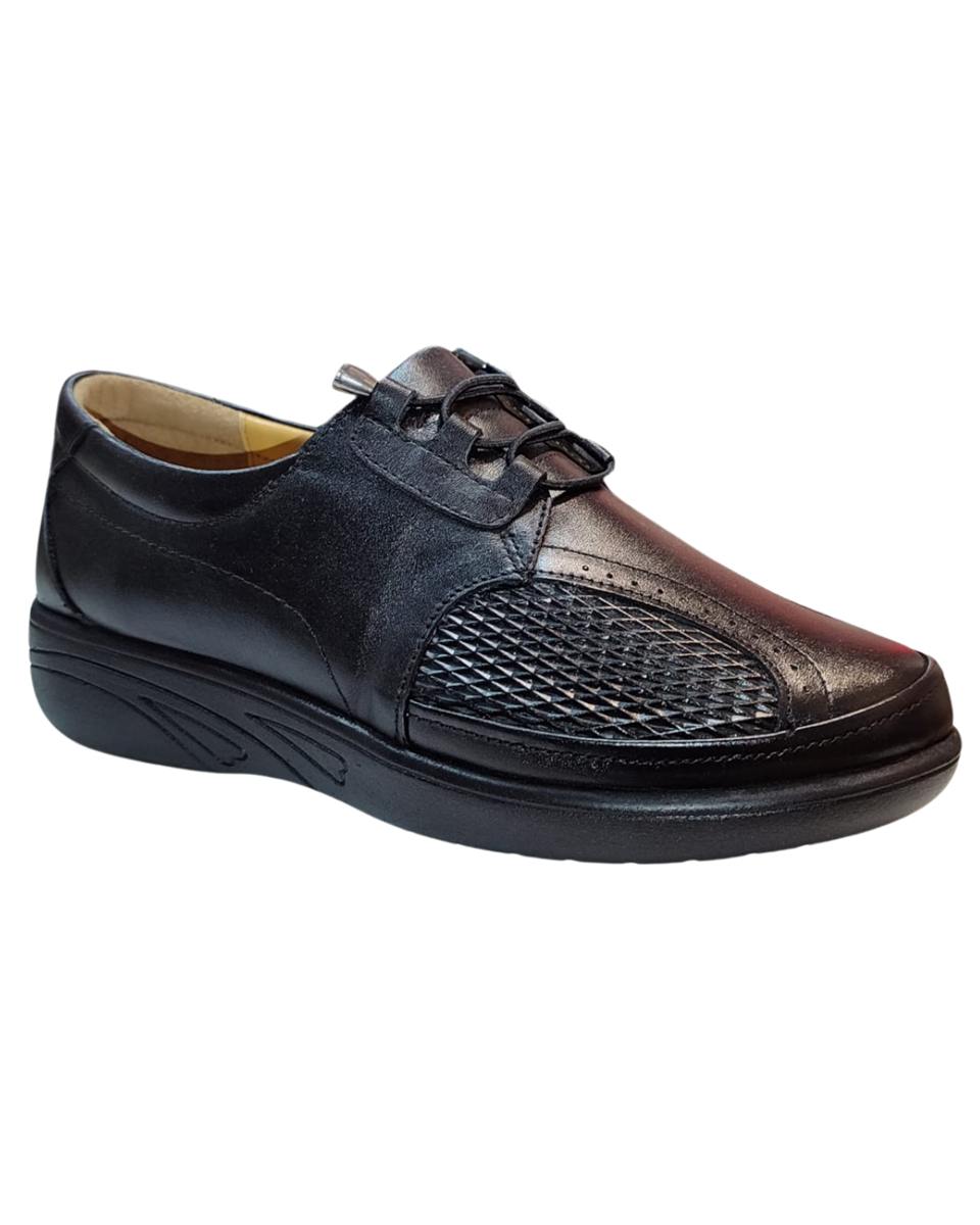 Riverland Z-57 Kadın Siyah Bağlı Ortopedik Casual Ayakkabı