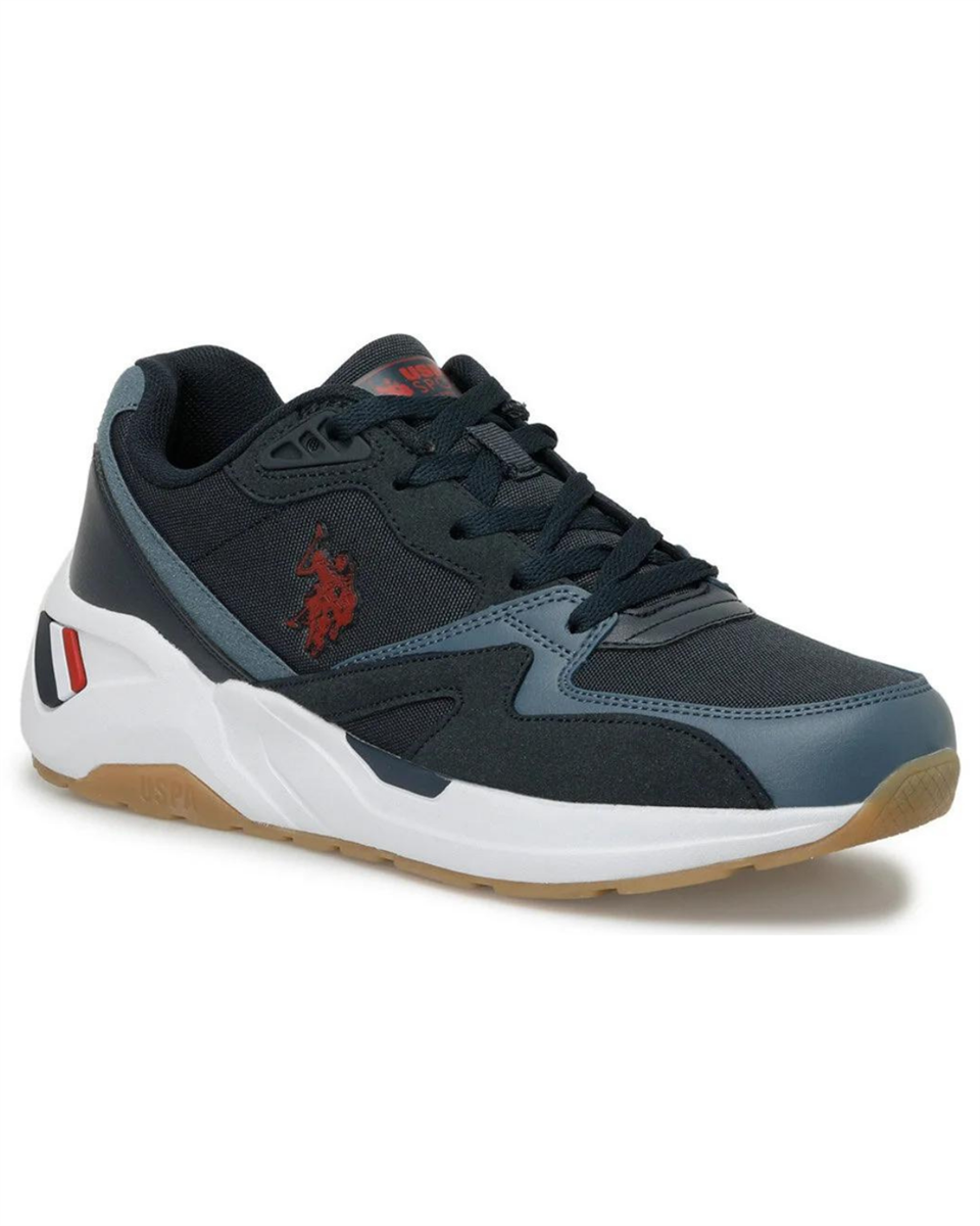 U.s. Polo Assn. Husky 4Fx Erkek Lacivert-Kırmızı-Mavi Sneaker Ayakkabı