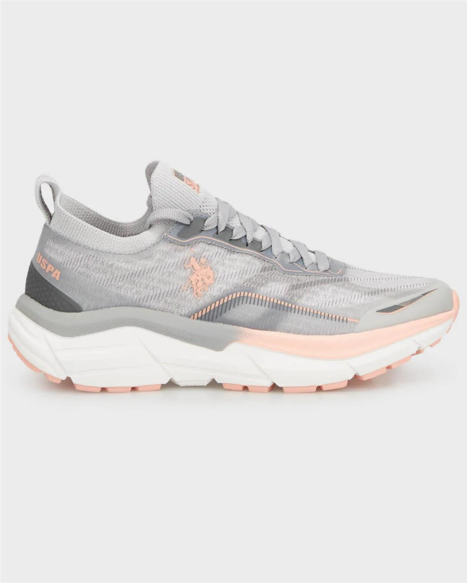 U.s. Polo Assn. Steven Wmn 4Fx Kadın Gri-Pembe Koşu&Antrenman Ayakkabı