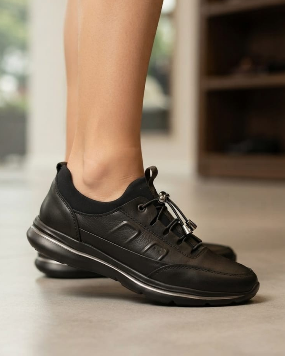 Voyager 9733 Kadın Siyah Nata (36-40) Deri Comfort Ayakkabı 