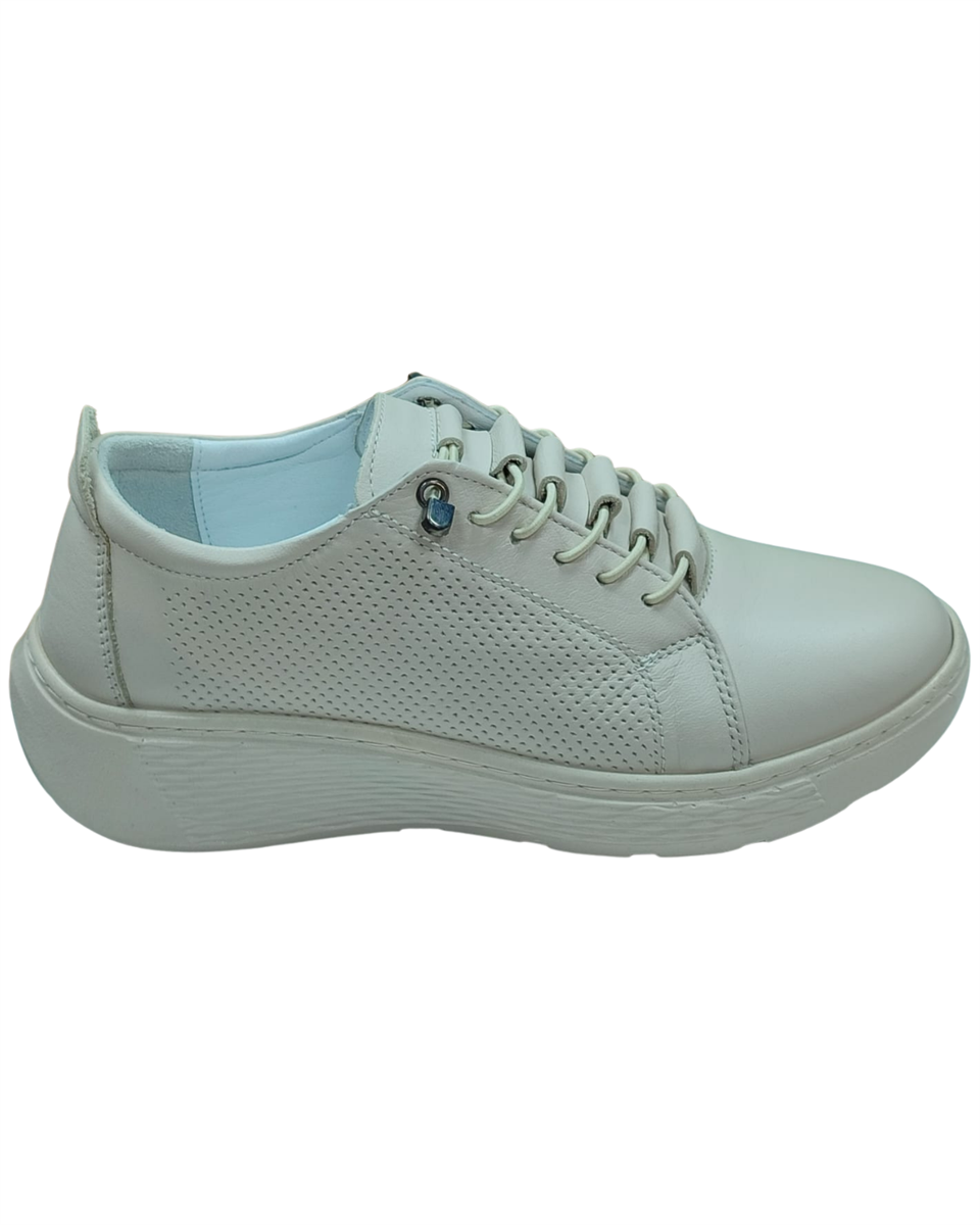 Be Fast One 2370 Kadın Bej (36-40) Deri Günlük Spor Ayakkabı  