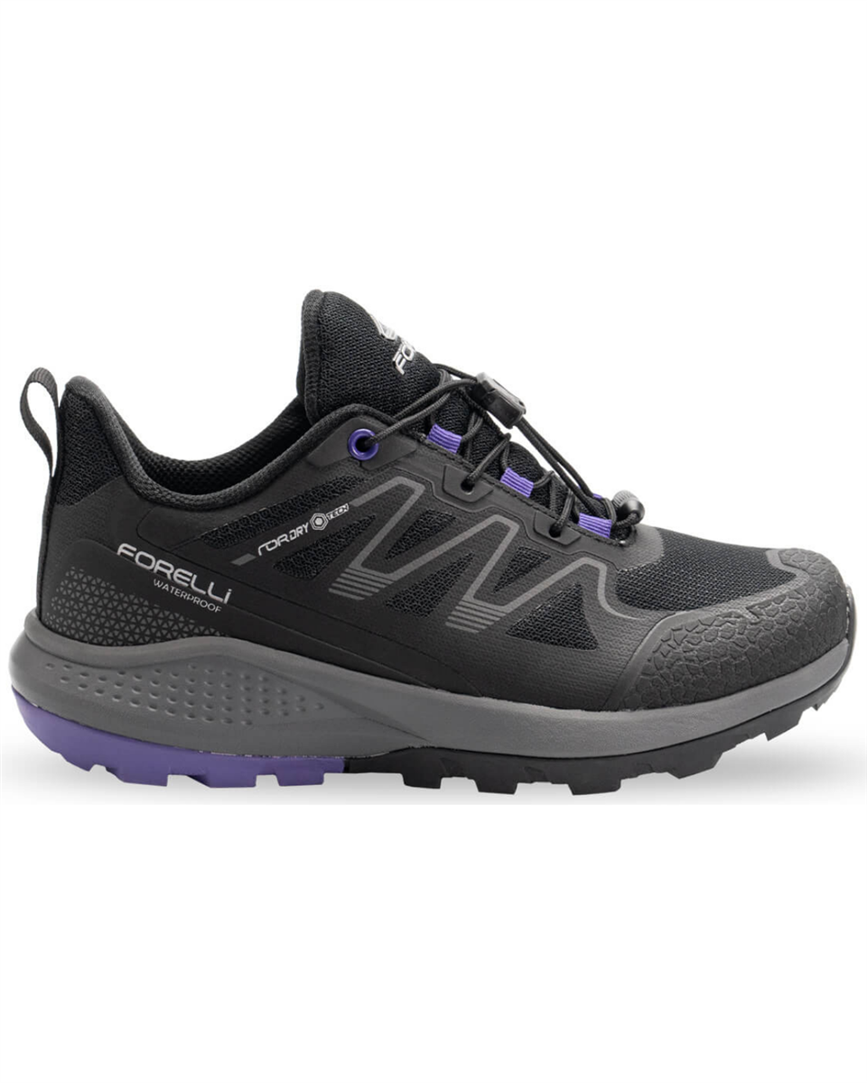 Forelli Beyge Kadın Siyah-Mor (36-40) Waterproof Outdoor Ayakkabı