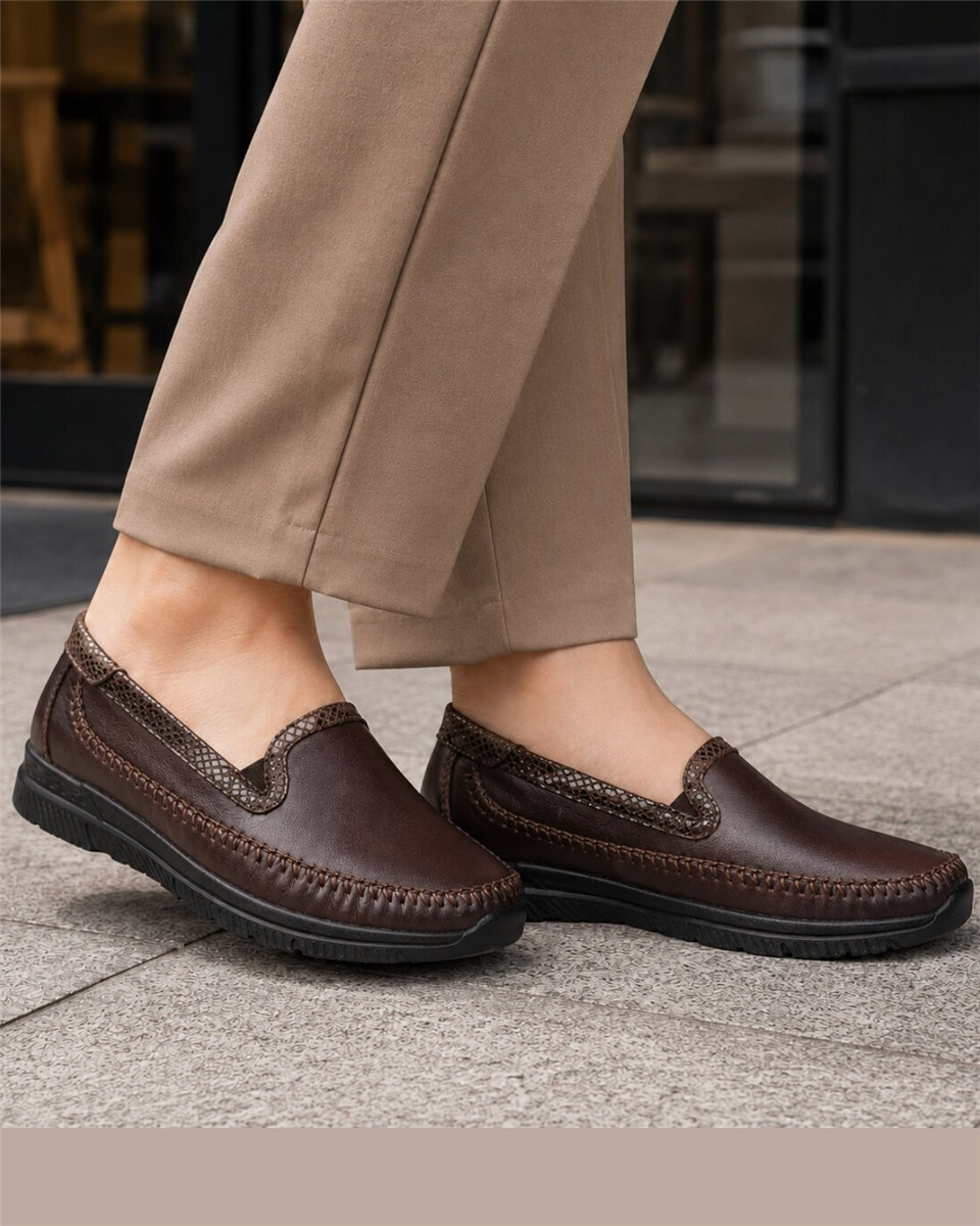 Forelli LADEN-G Kadın Kahve (36-41) Deri Comfort Ayakkabı