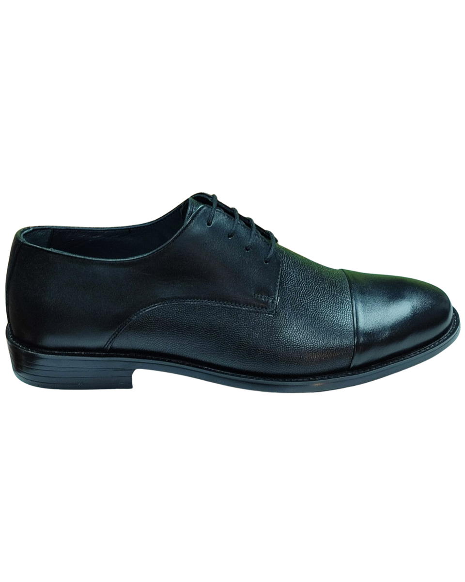 Giyderi 100K. Erkek Siyah Mat (39-44) Deri Klasik Ayakkabı 