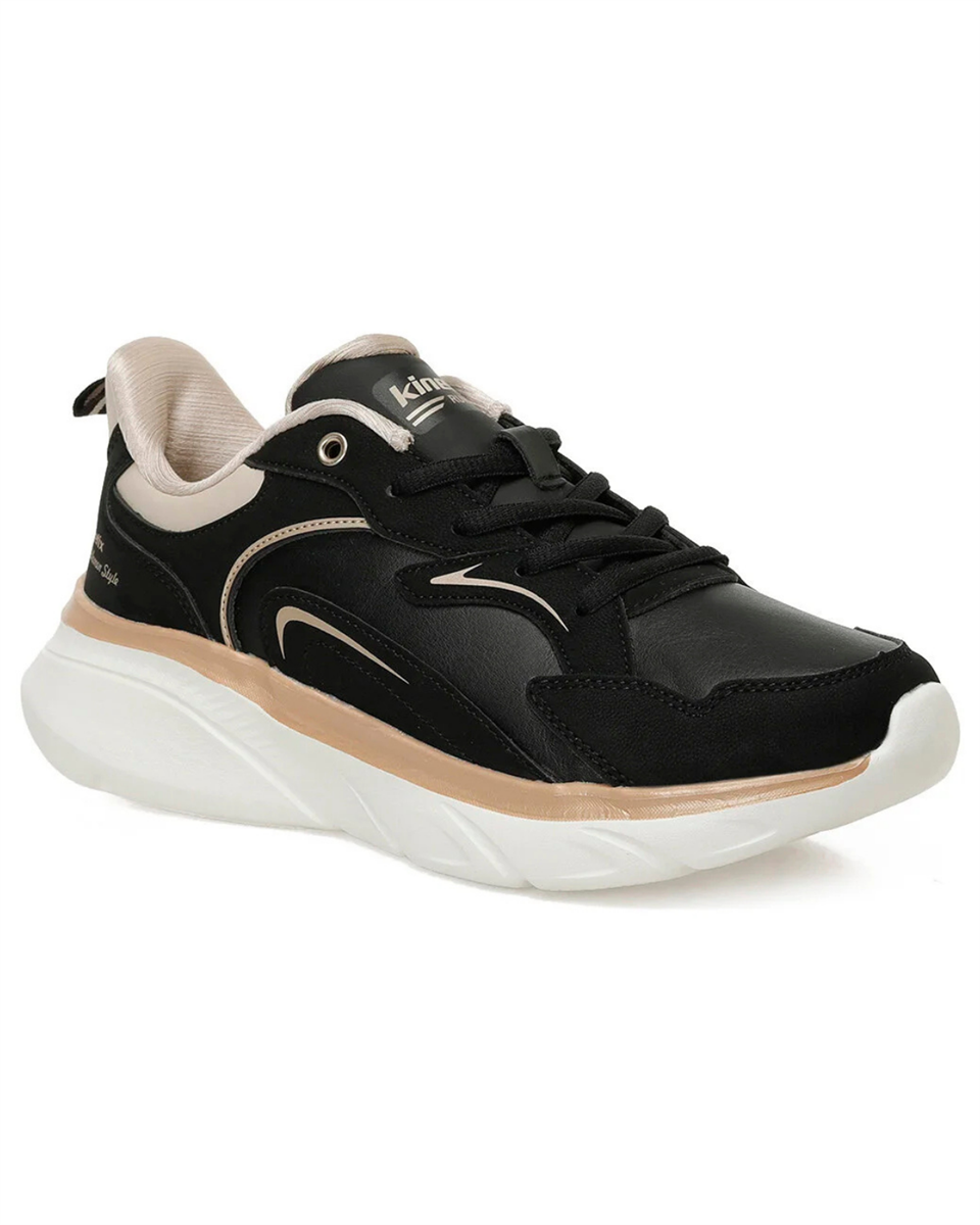 Kinetix Mone Pu W 5Pr Kadın Siyah-Ekru (36-40) Sneaker Ayakkabı