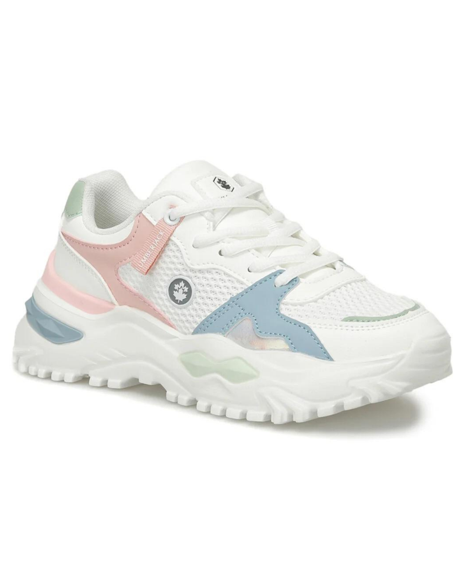 Lumberjack Chuke 4Fx Kadın Beyaz-Mavi-Pembe Sneaker Ayakkabı