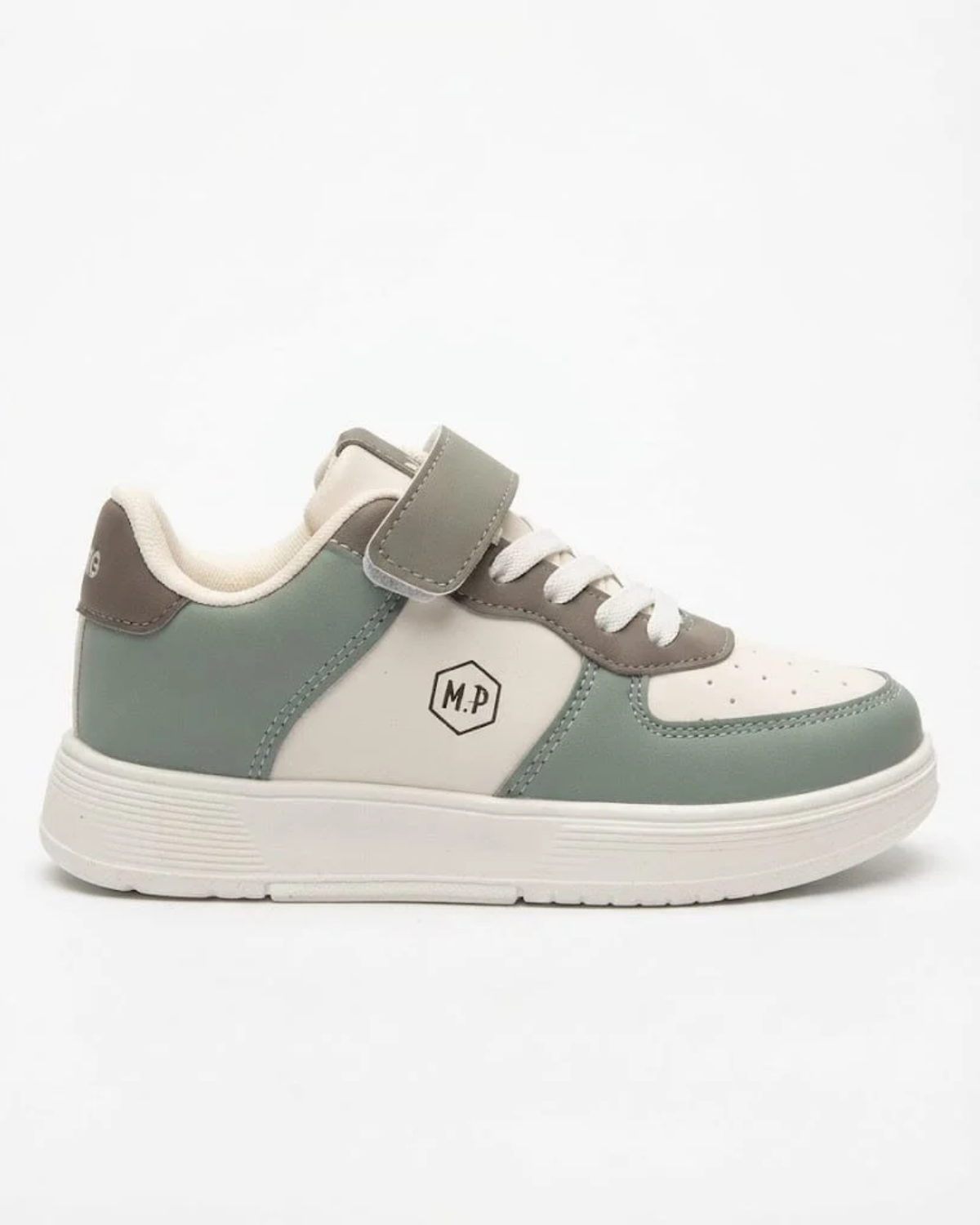 M.p. One 262-3707 Çocuk Bej-Kahve-Yeşil Cilt Sneaker Ayakkabı 
