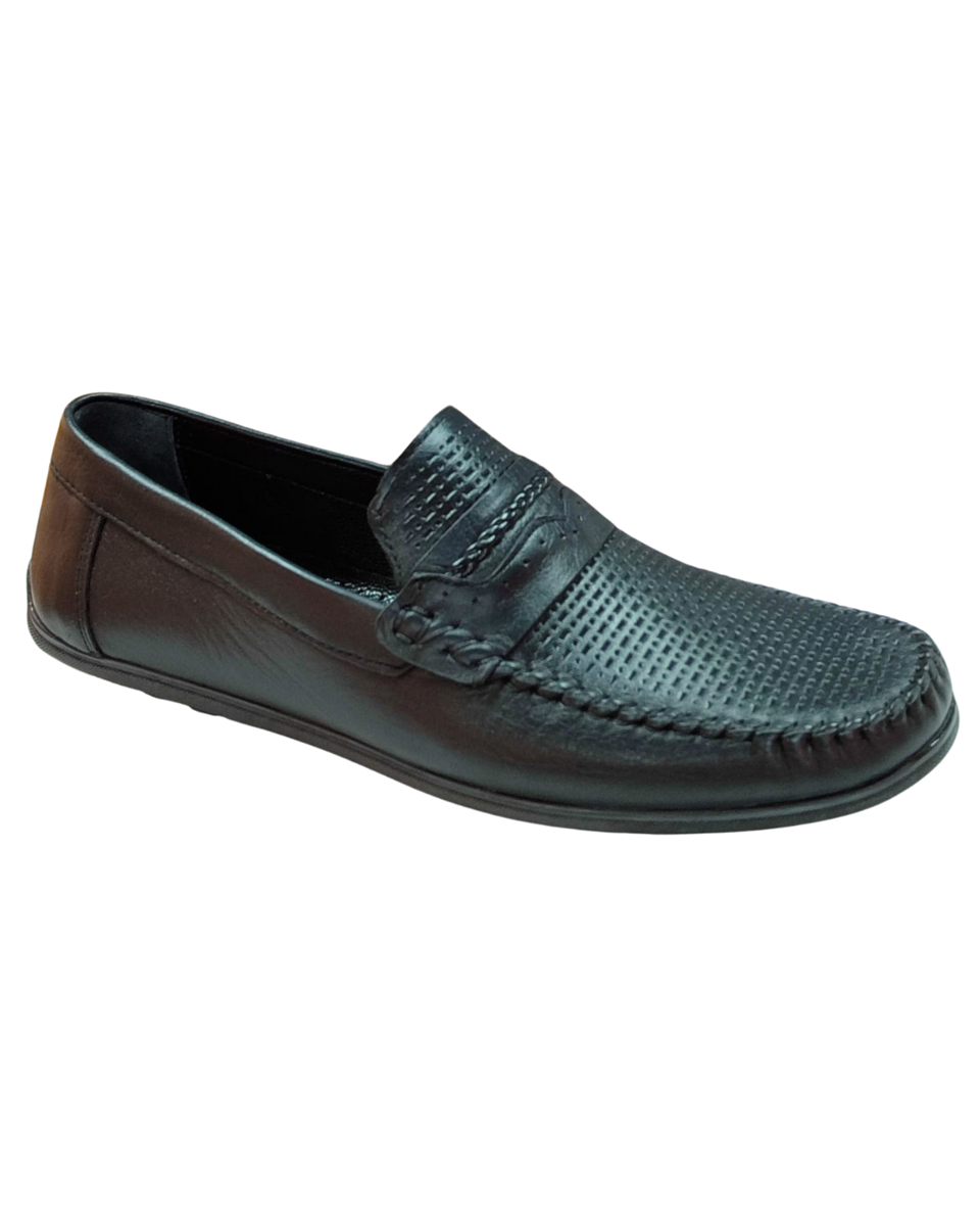 Smartmen Saraçlı Erkek Siyah Casual Ayakkabı-1