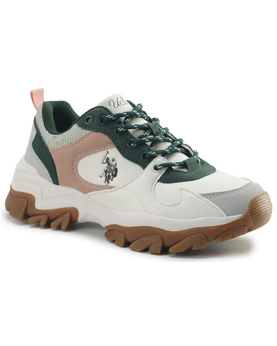 U.s. Polo Assn. Tracky 5Pr Kadın Beyaz-Mavi (36-40) Sneaker Ayakkabı