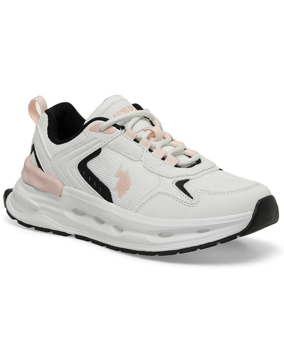 U.s. Polo Assn. Jacky Wmn 4Fx Kadın Beyaz-Pembe Koşu&Antrenman Ayakkabı