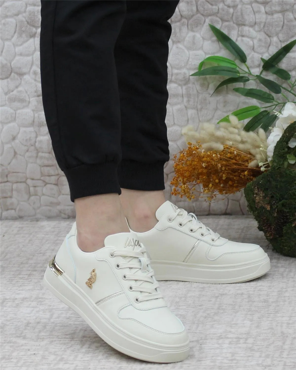 U.s. Polo Assn. Alka 5Fx Kadın Bej Sneaker Ayakkabı