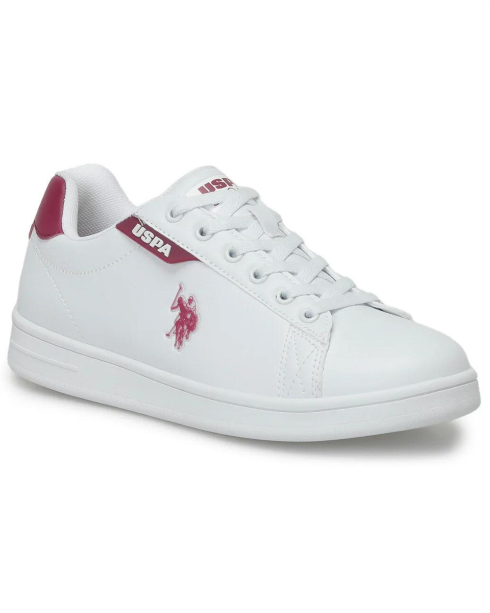 U.s. Polo Assn. Costa Wmn 4Fx Kadın Beyaz-Bordo Sneaker Ayakkabı