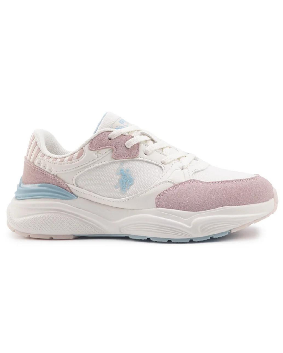 U.s. Polo Assn. Blossom 4Fx Kadın Bej-Pudra-Mavi Sneaker Ayakkabı
