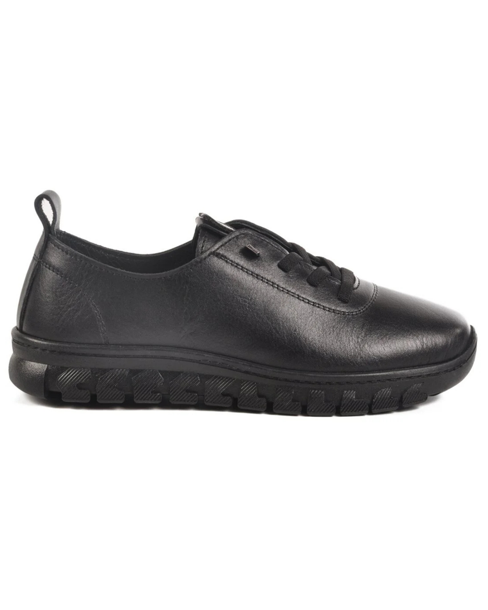 Voyager 9050K Kadın Siyah Deri (36-41) Casual Ayakkabı