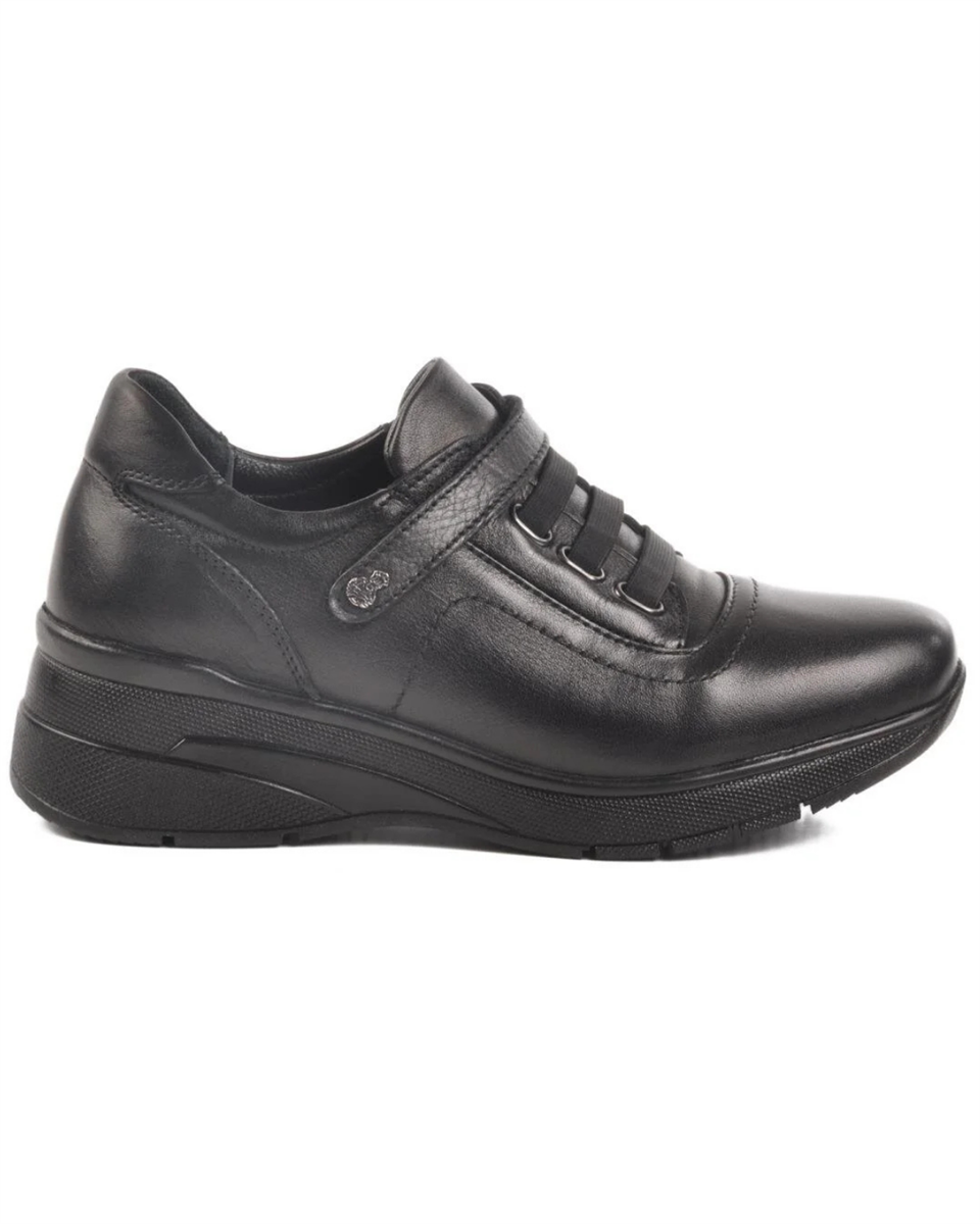 Voyager Z010 Kadın Siyah Deri (36-40) Comfort Ayakkabı 