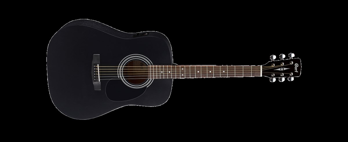 ELEKTRO AKUSTİK GİTAR, SİYAH SATİN, LADİN