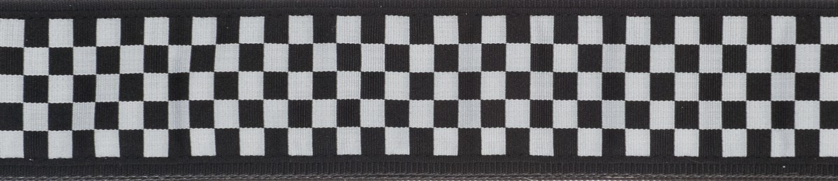 GİTAR ASKISI DOKUMA SATRANÇ SİYAH BEYAZ