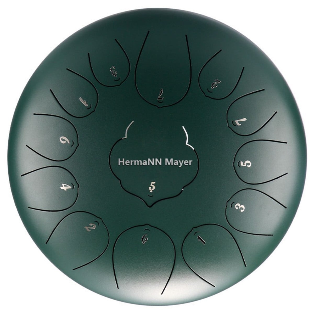  HermaNN Mayer 12 inç 13 Ses Tongue Drum - YEŞİL