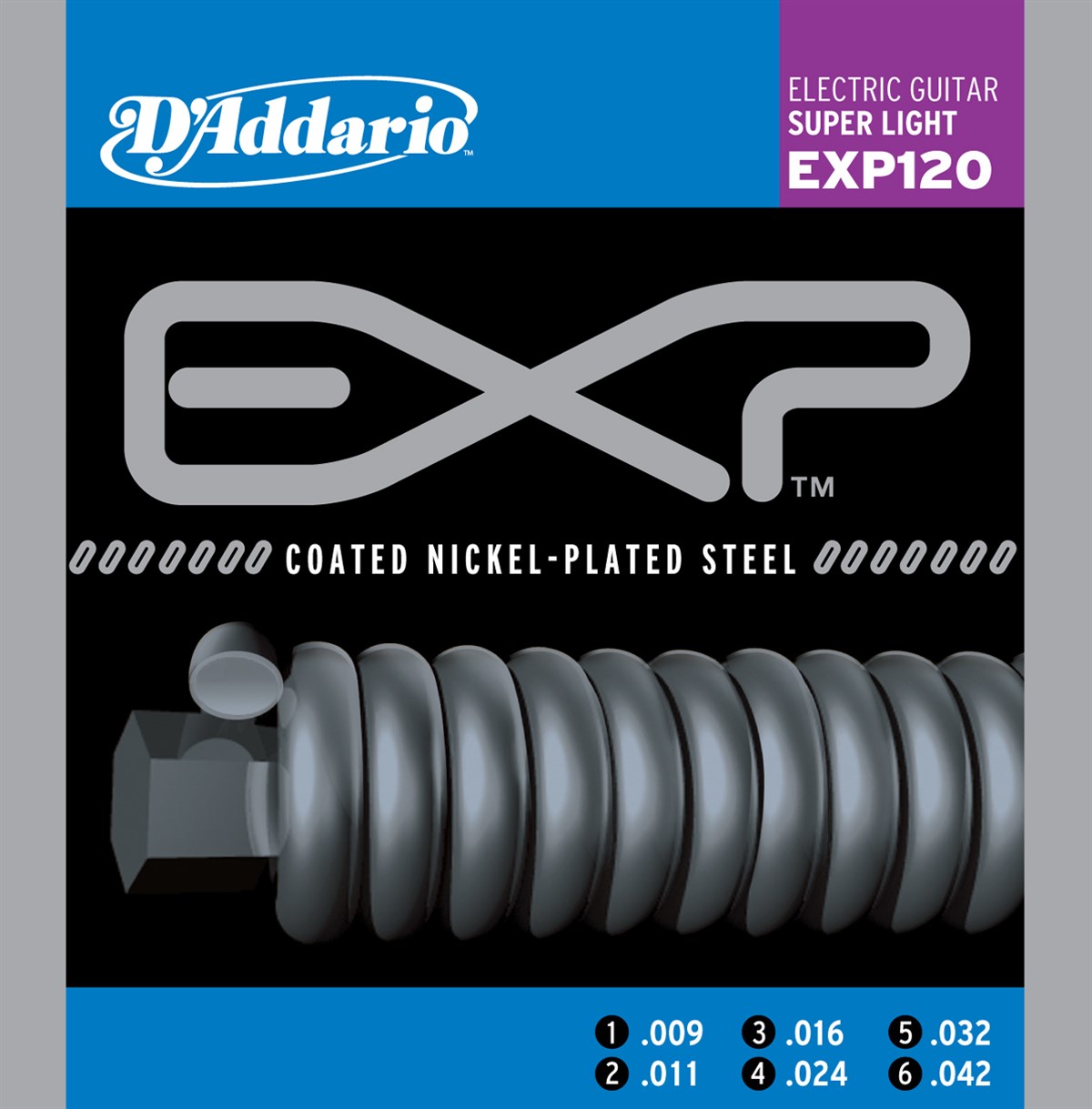 ELEKTRO GİTAR TEL SETİ, 9-42, COATED NICKEL, PLATE