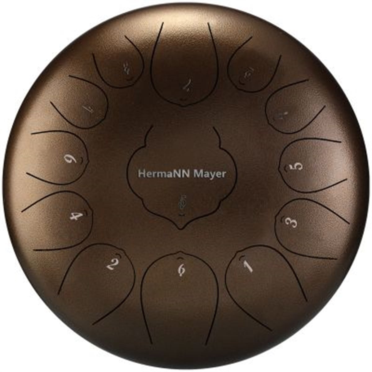 HermaNN Mayer 12 inç 13 Ses Tongue Drum KAHVERENGİ