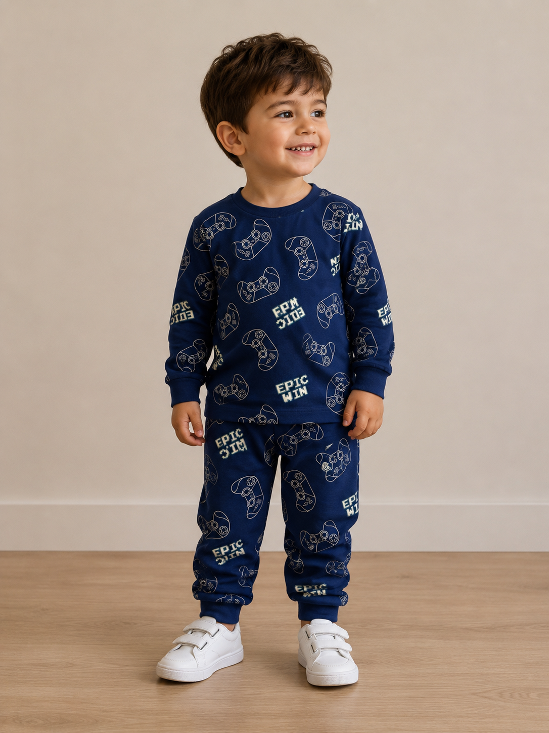 Atari Desen Pijama Takımı - Lacivert