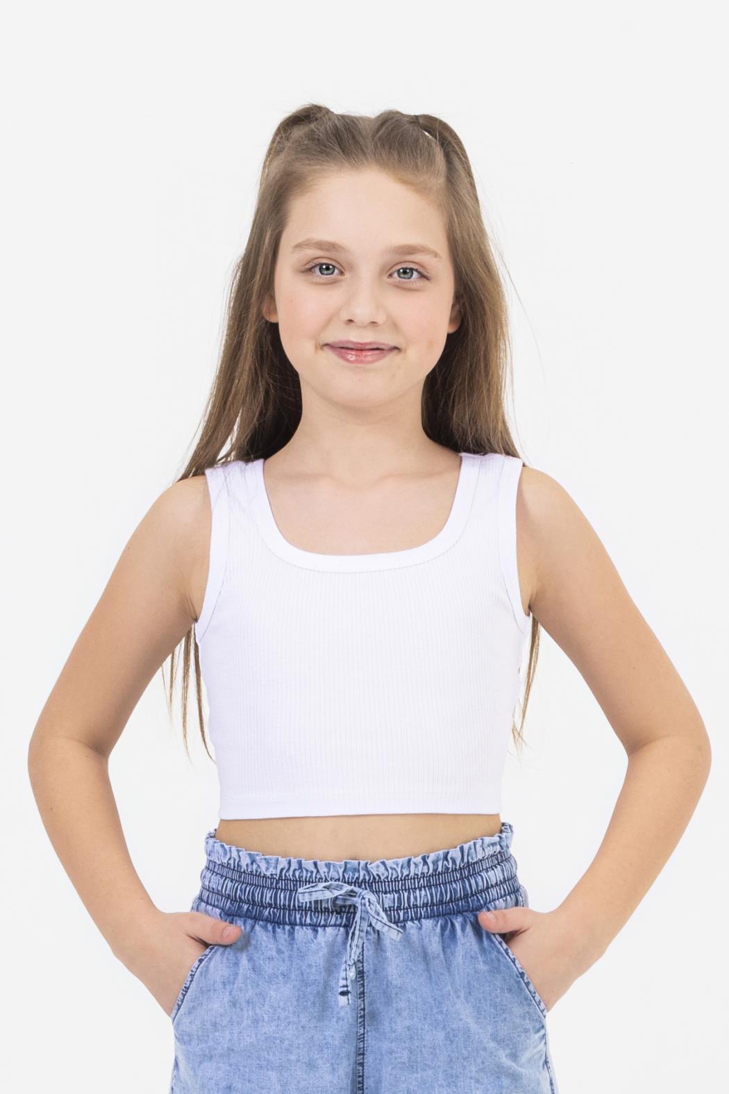 Basic Kız Crop - Beyaz